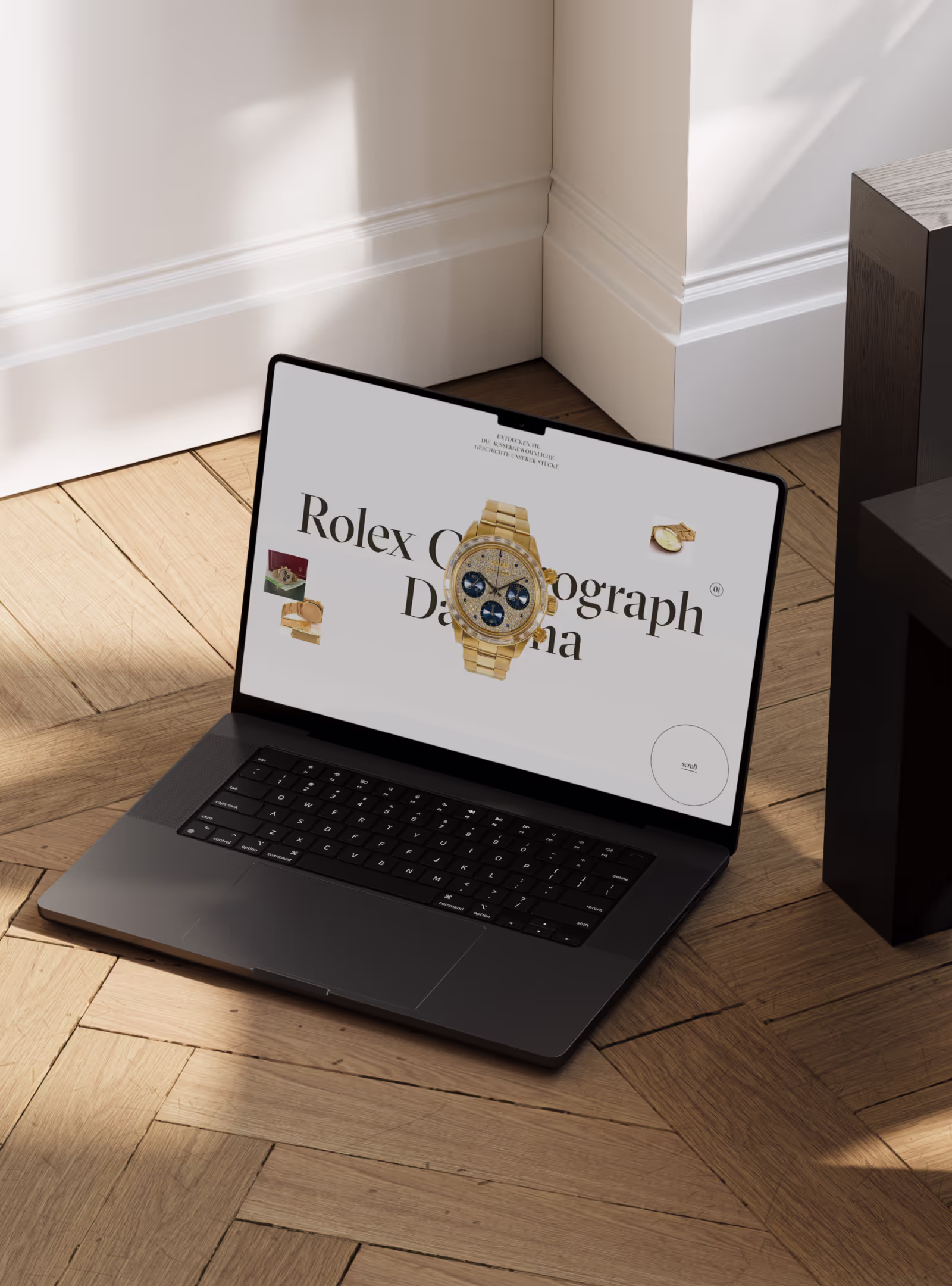 Mockup of Actioneers Dr. Crott website, Rolex